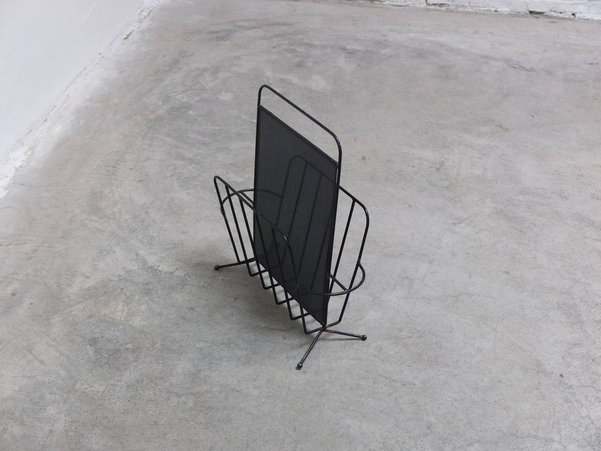 Rare magazine holder by Mathieu Matégot for Artimeta, 1950s
