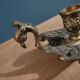 Candle holder bird Peacock wings brass bronze gilded Dpc 0123110