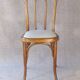 Chaise Baumann Bistrot N°56, vers 1925 assise cuir gris