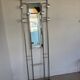 Vintage brushed aluminium coat rack from the 1950s.
