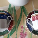 Coffee service cups saucers and coffee maker