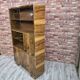 Walnut Bookcase / display cabinet, only 30 cm deep! After renovation