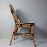 Bistro chair medallion in rattan and scoubidou