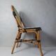 Chaise de bistrot médaillon en rotin et scoubidou
