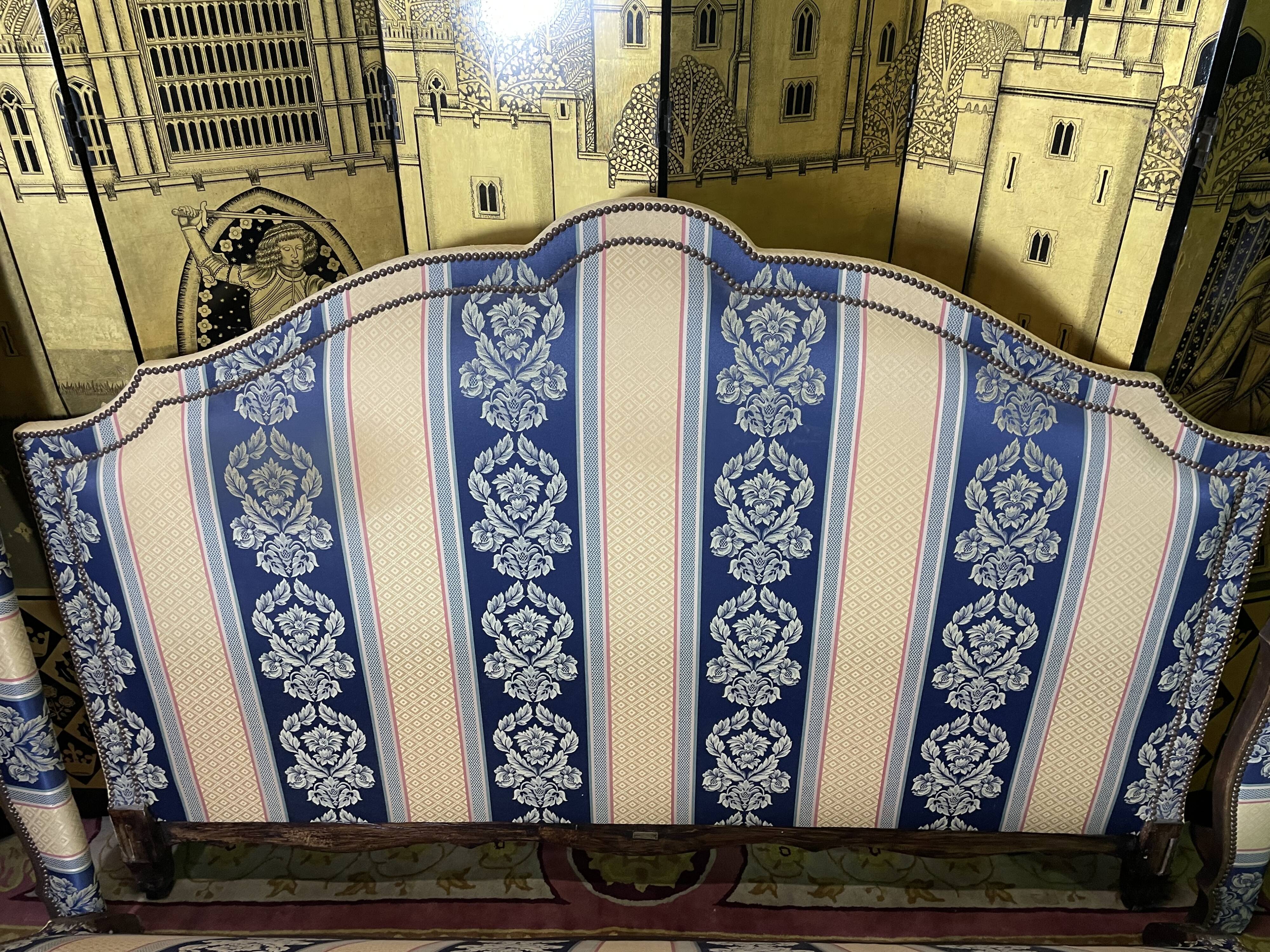 Louis XV style upholstered bed