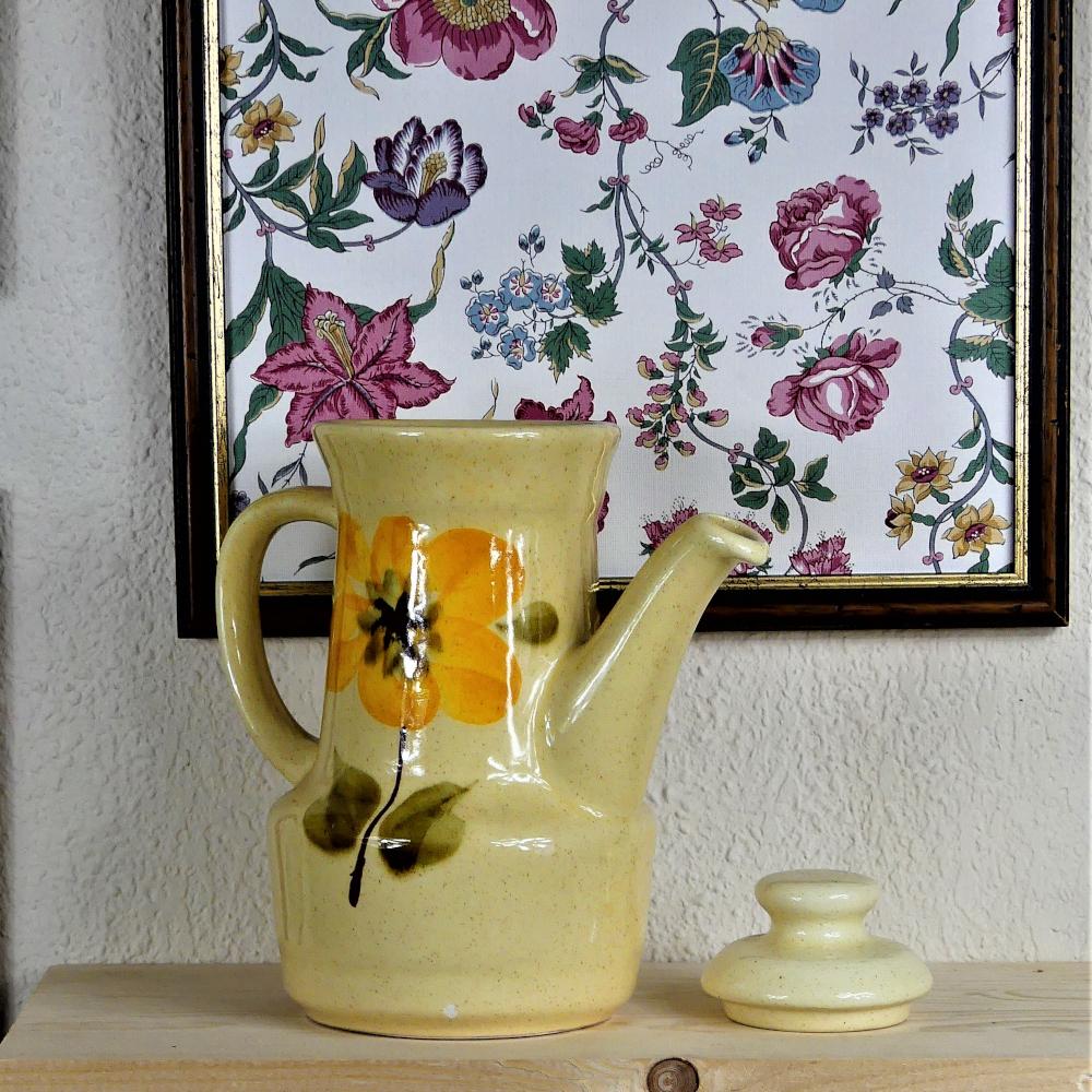Vintage coffee maker saint-amand hand-painted coffee maker
