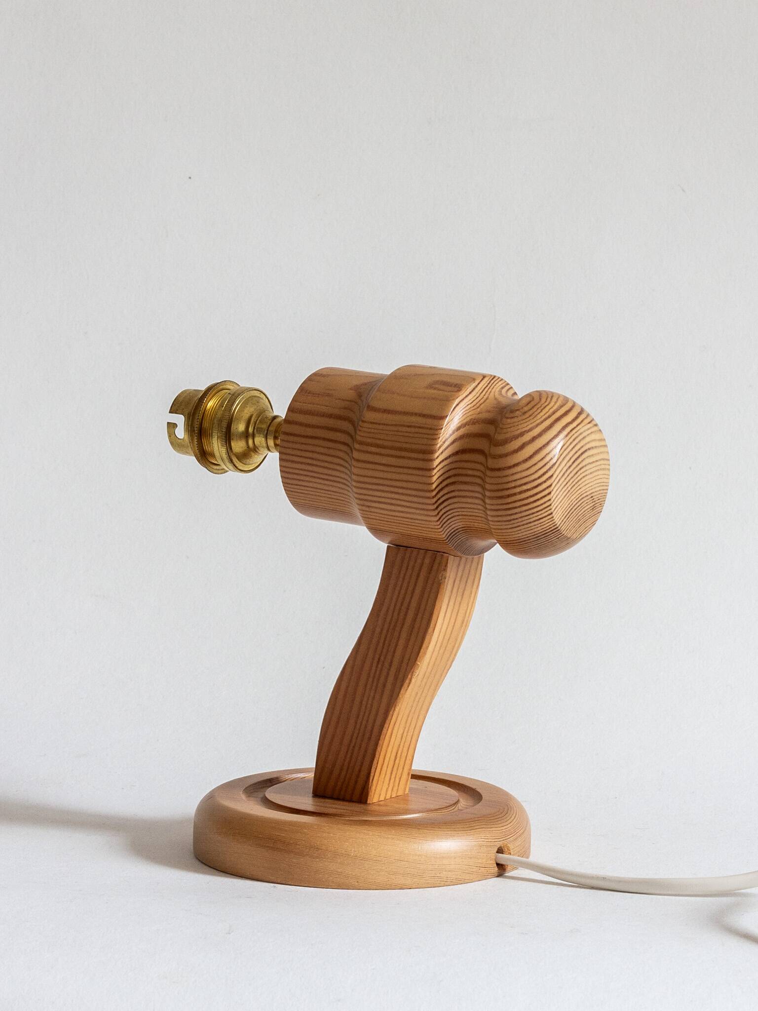 Swedish pine wall light, Solbackens Svarveri, Sweden, 1970s