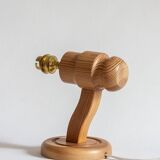 Swedish pine wall light, Solbackens Svarveri, Sweden, 1970s