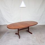Vtg mid century g plan fresco teak extending 4 - 6 seat oval dining table retro