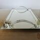 Antique French chrome-plated brass mirror tray, Art Deco style, 1920s-30s