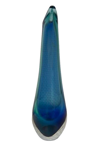 Blue glass vase