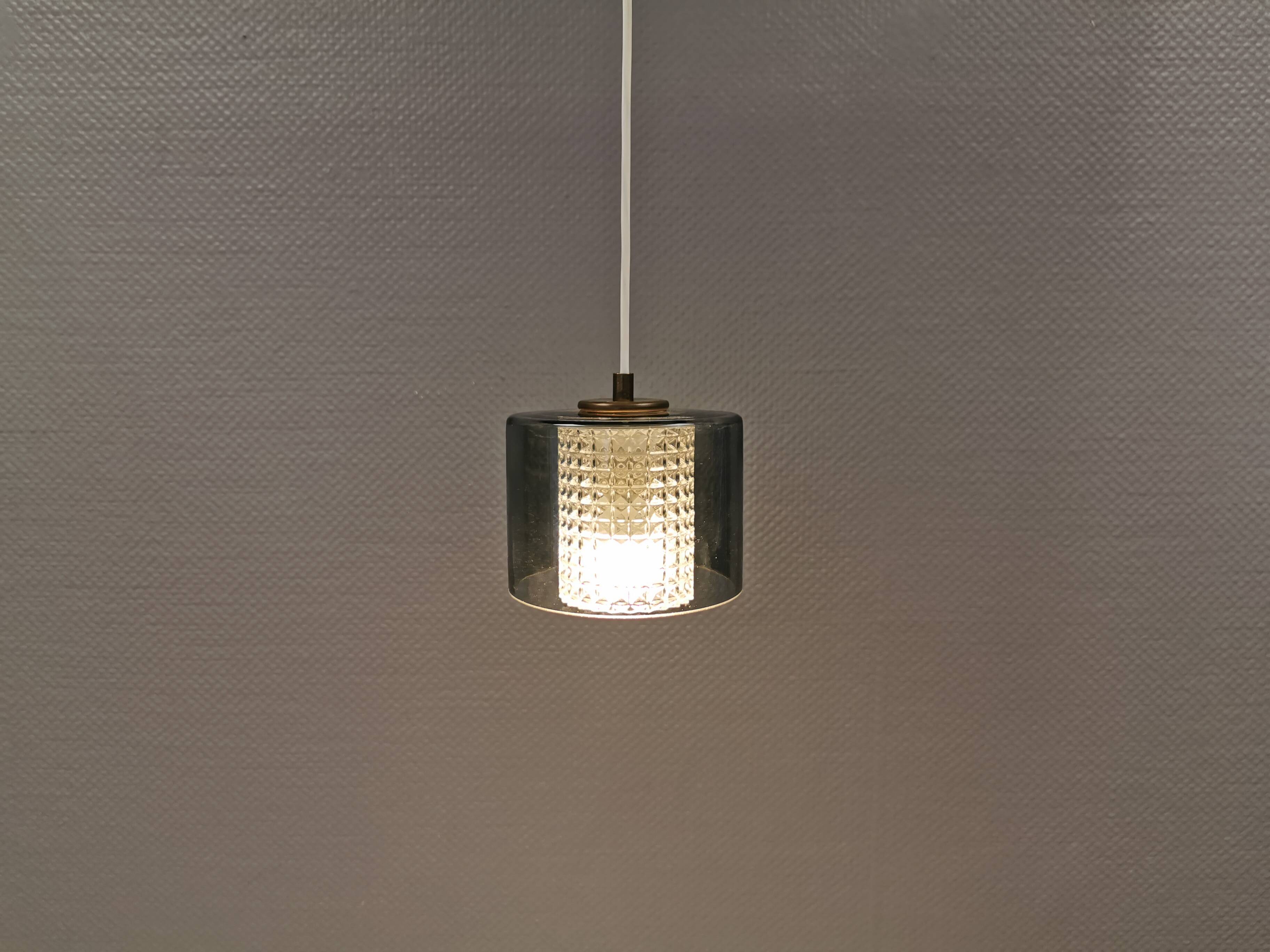 Swedish hanging lamp from Orrefors glassworks