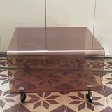 smoked plexi coffee table