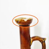 Vase, cruche Saint Uze en faïence "terre d'acier"