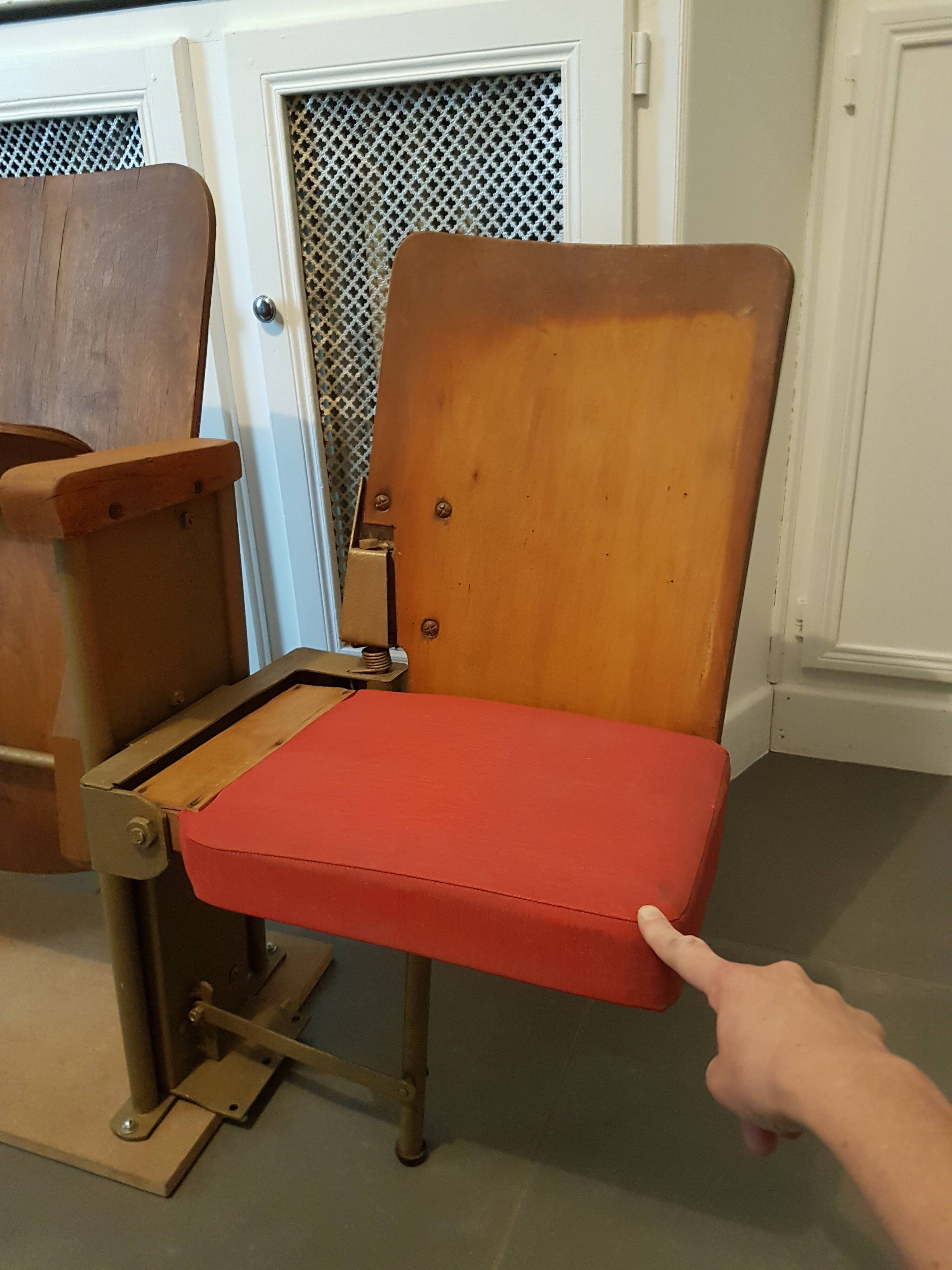 Vintage cinema seat