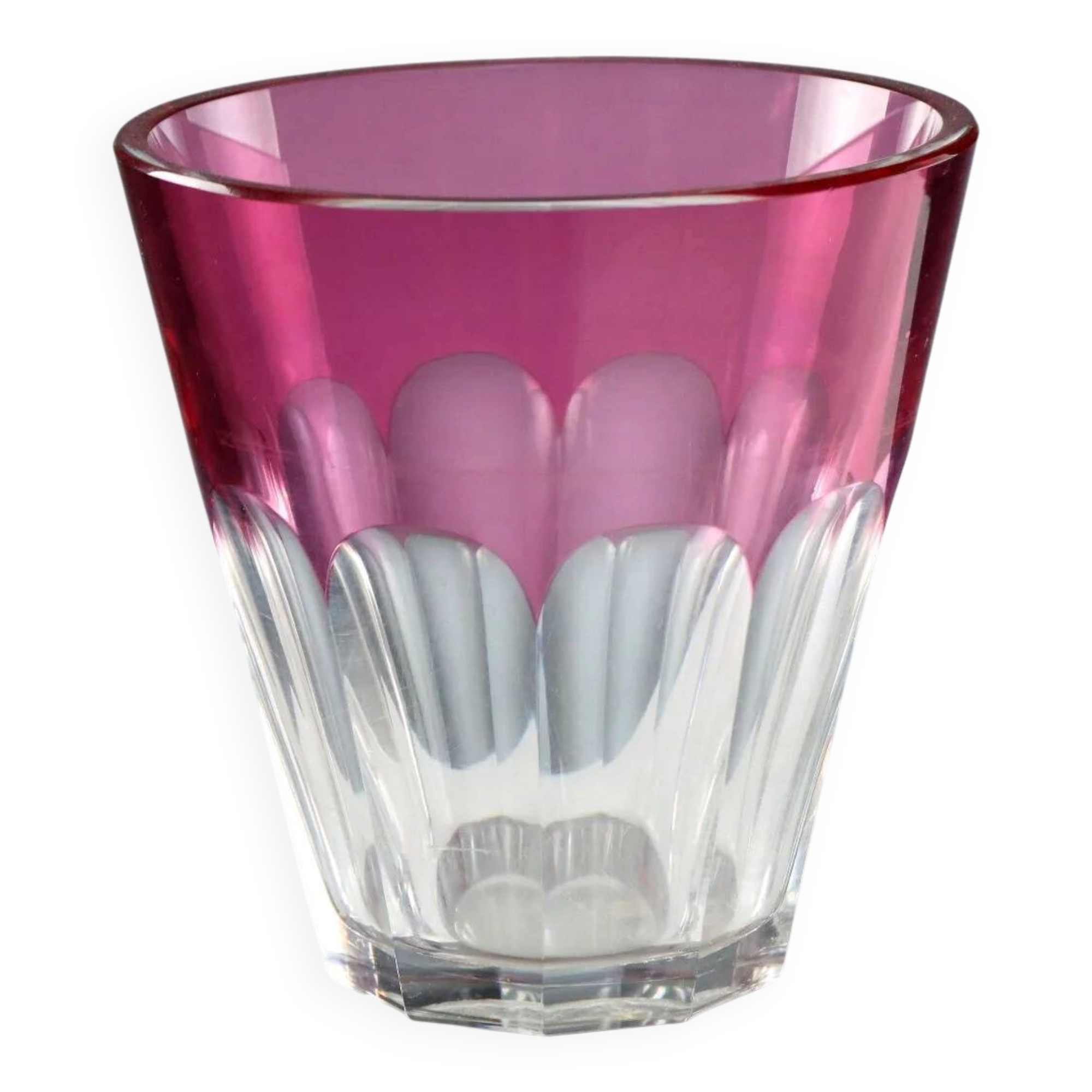 Vintage crystal vase Val Saint Lambert, manufacture, 20th century