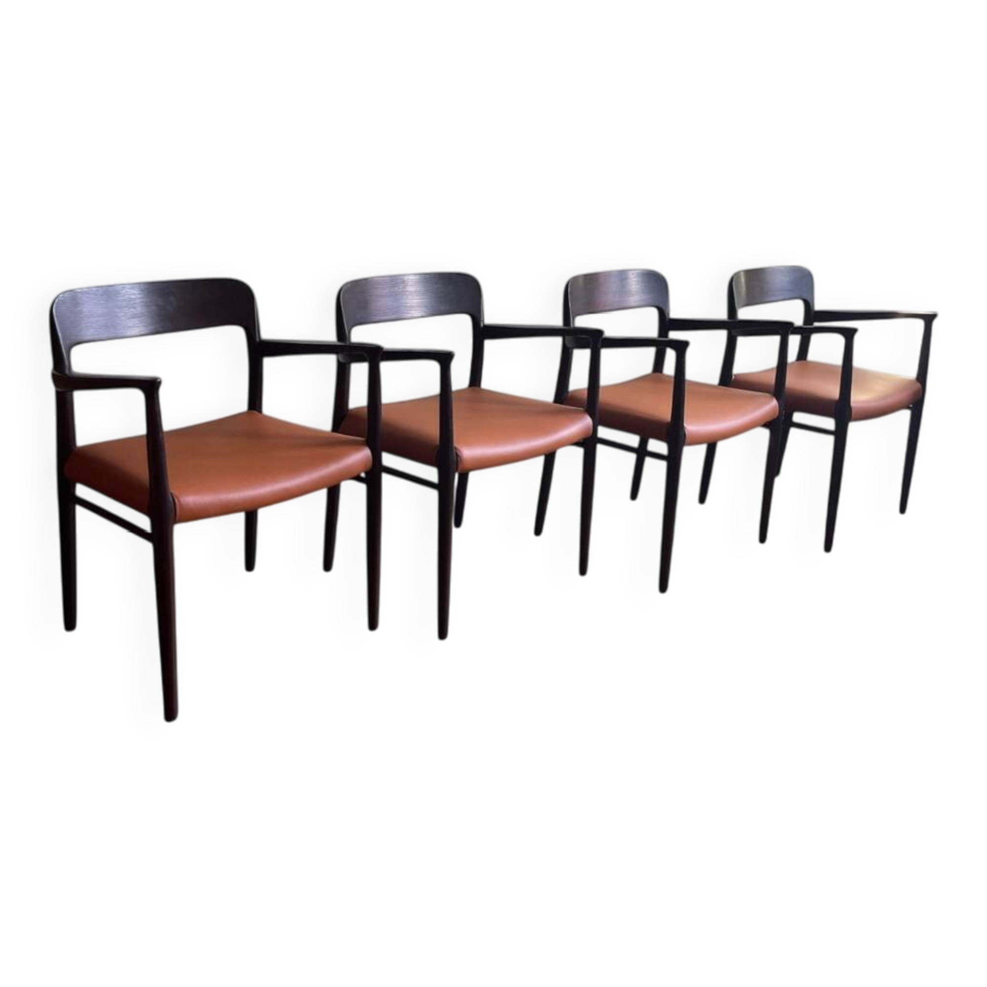 Danish Armlehnenstühle Modell 56 Von Niels O. Møller, 4er Set