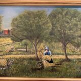 La moisson l’âne et la brouette