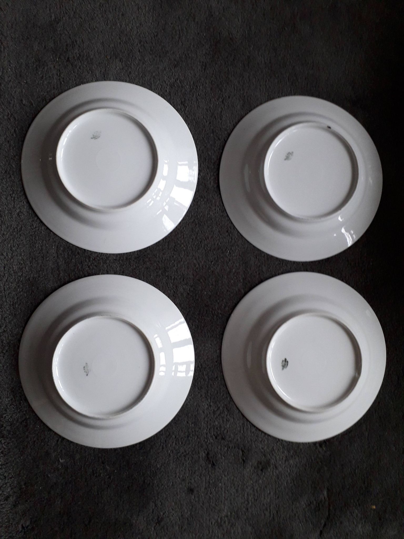 1 set of 4 Limoges ceramic plates from the 1950s