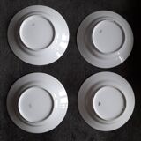 1 set of 4 Limoges ceramic plates from the 1950s