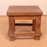 Old small Burmese teak workshop bedside table