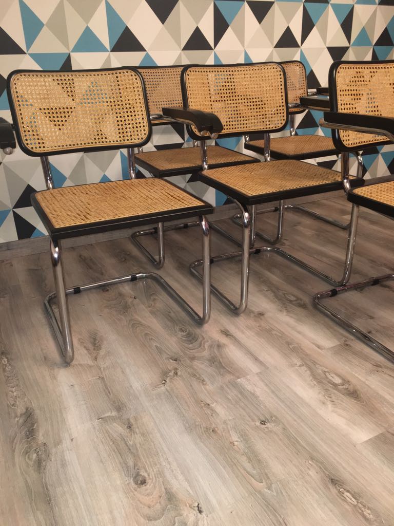 Set of 6 armchairs Marcel Breuer b64 vintage made in italy