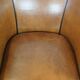 Sheep leather club chair finished with black piping