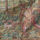 Vintage tapestry in Aubusson style. Hunting return.