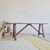 Antique wooden farm bench