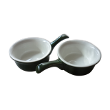 Pair of 2 cassollettes-ramekins-pans PILIVITE in fire porcelain