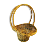 Rattan fruit basket with cove