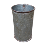Vintage Galvanised Zinc Flower Pot / Grain Measure