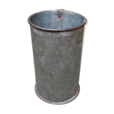 Pot de fleurs de zinc galvanisé vintage mesure de grain