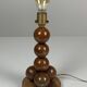 Dutch Handcrafted Commemorative Wooden Sphere Ball Table Lamp, 1976