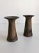 Vintage Scandinavian design glazed stoneware candle holders signed