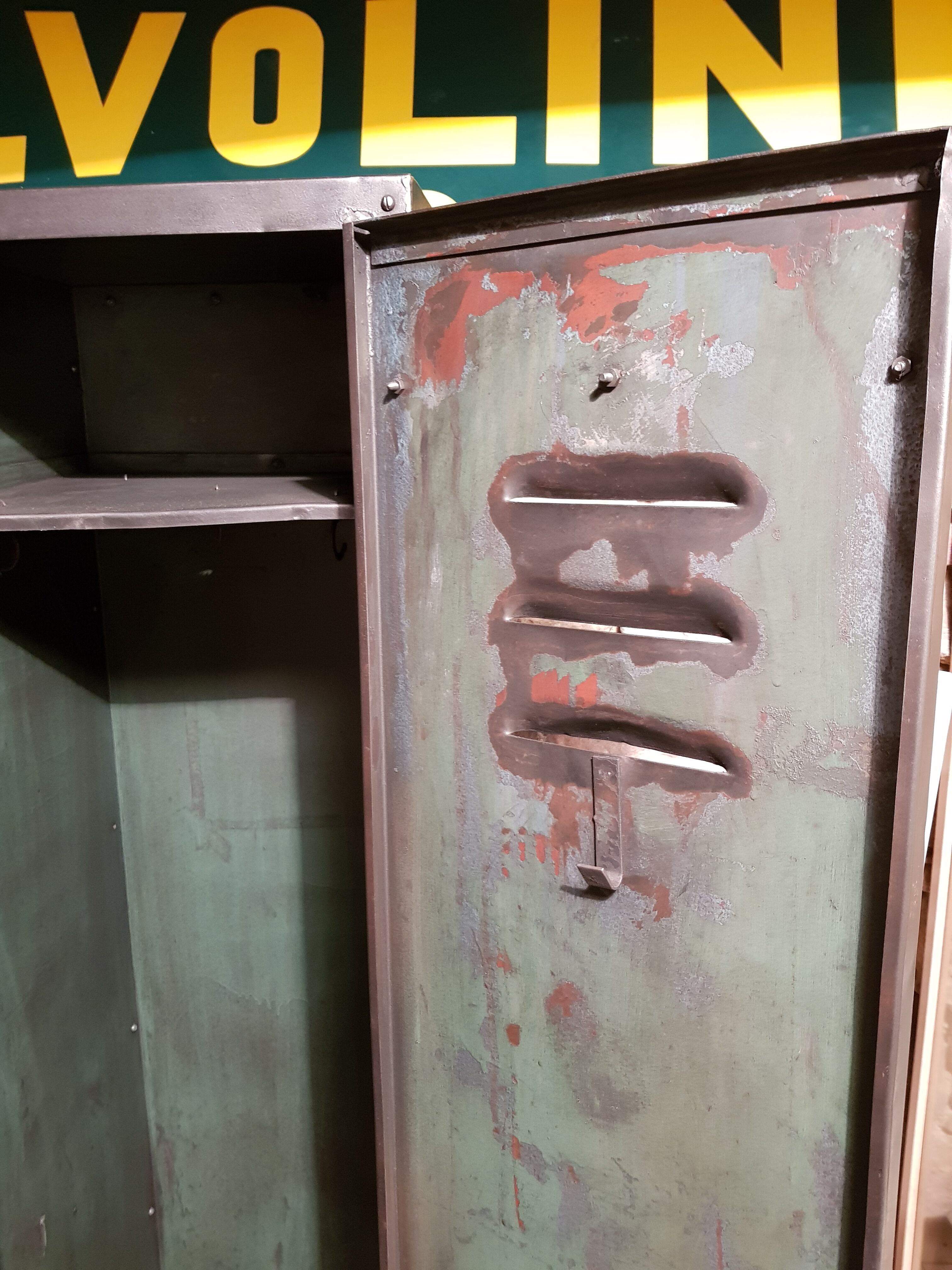 Old wardrobe 2 doors metal