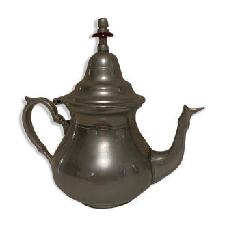 Grey tin teapot