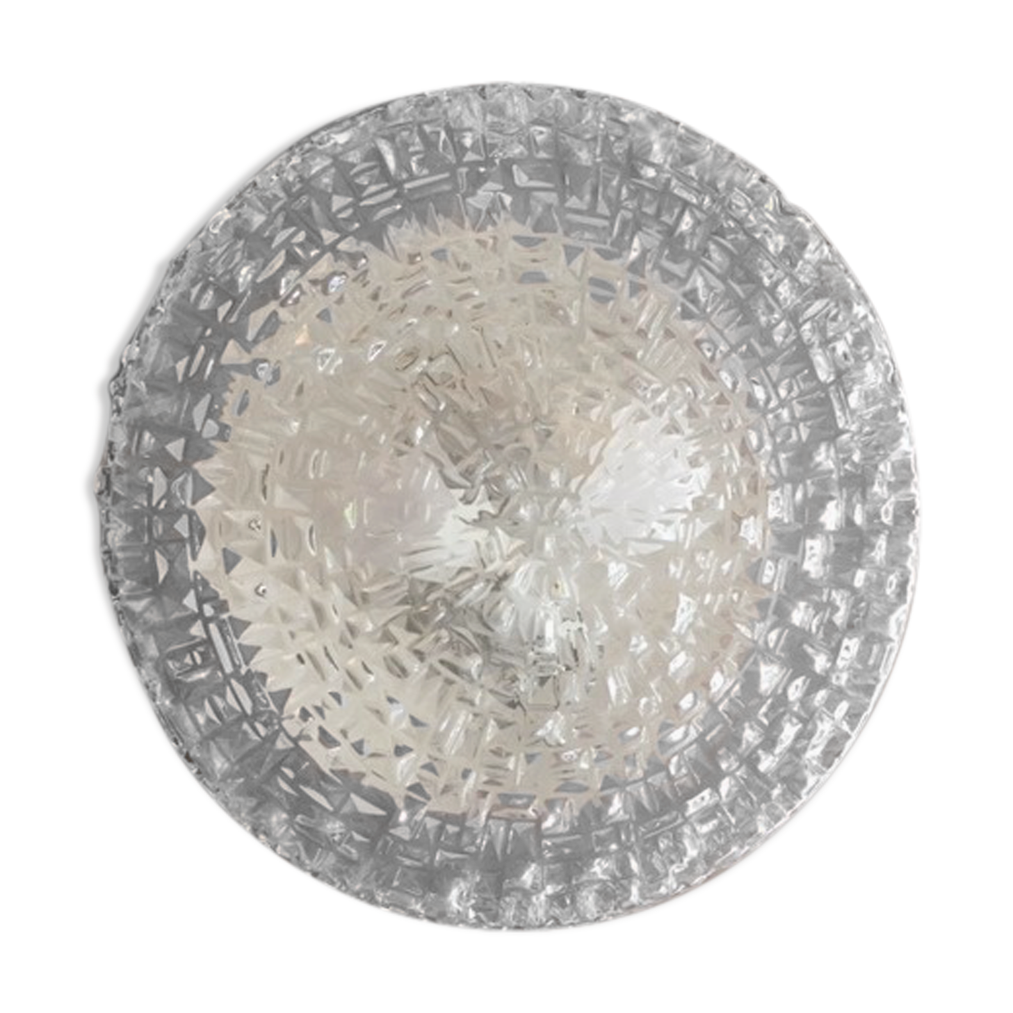 Glass ceiling lights diamond tips, double lighting, 32 cm