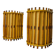 Pair of rattan wall lights, France, 1960