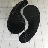Pair of tables in marble