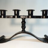 Art deco wrought iron chandelier signed Charles Piguet (1887 - 1942) art ironworker