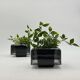 Paire de cache-pots Space Age noirs par Anna Mazzucchelli pour Vastill, Italie