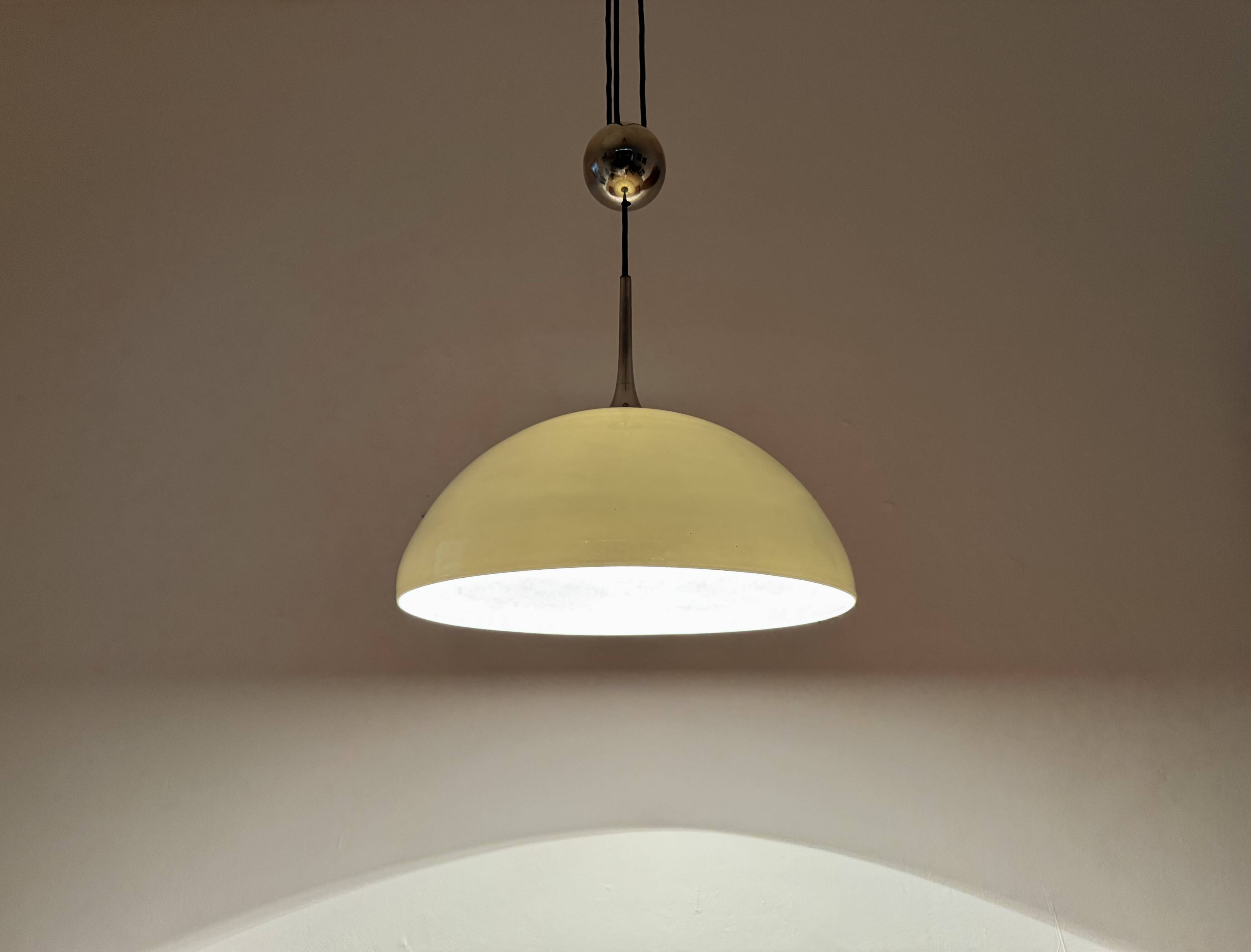 Adjustable Posa Pendant Lamp with Porcelain Shade by Florian Schulz