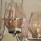 Chrome metal chandelier & cut glass