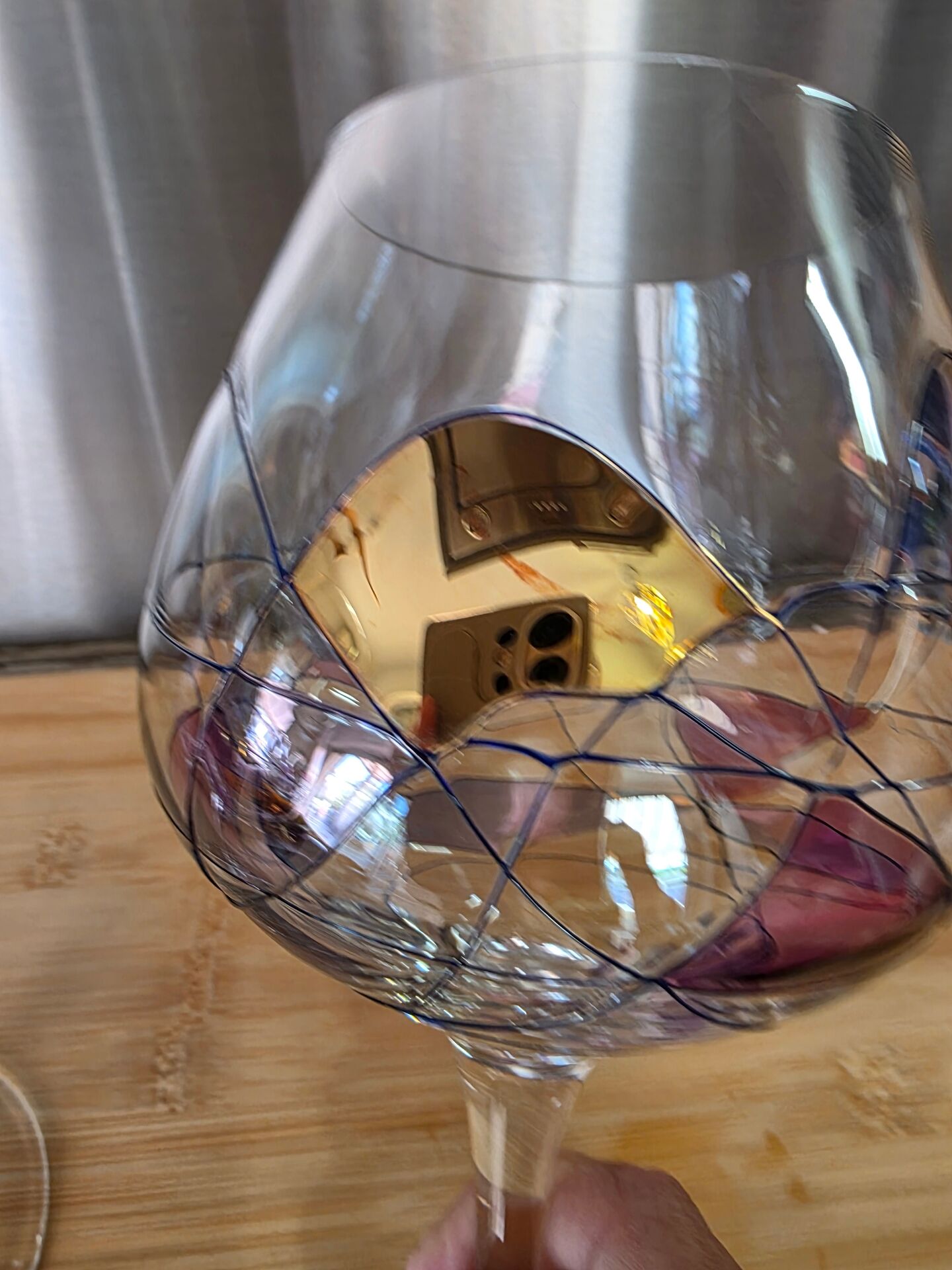 Pair of large tasting glasses / balloon in Paris crystal