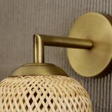 Applique en bambou et métal doré