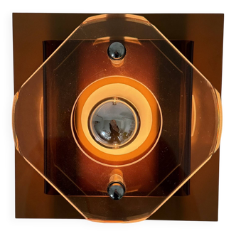 Mid century Herda Plexiglas wall lamp sconce , 1970s