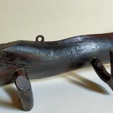 Art-Popular brutalist wall coat holder in solid wood