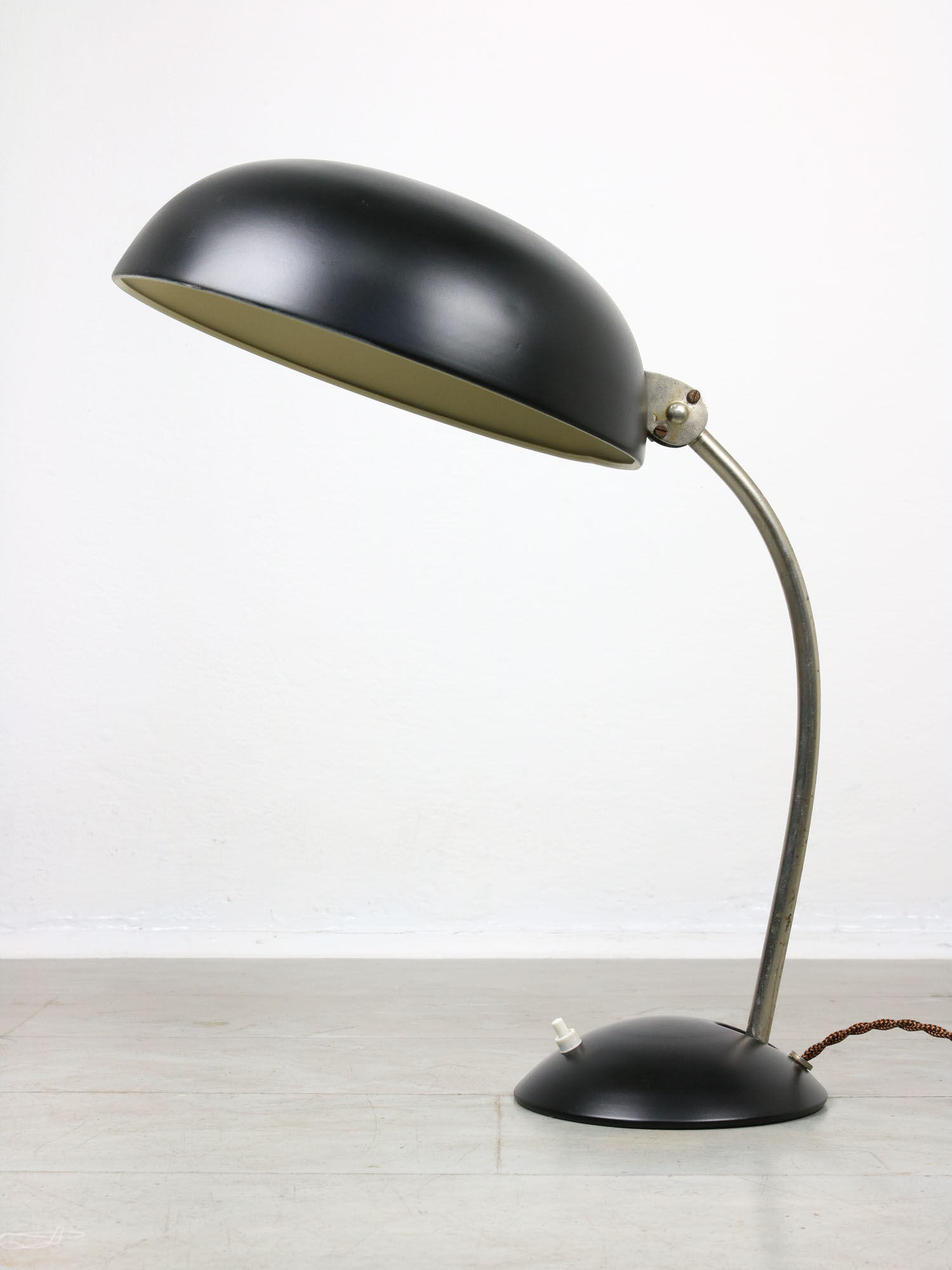 Black Bauhaus Table Lamp, 1930s