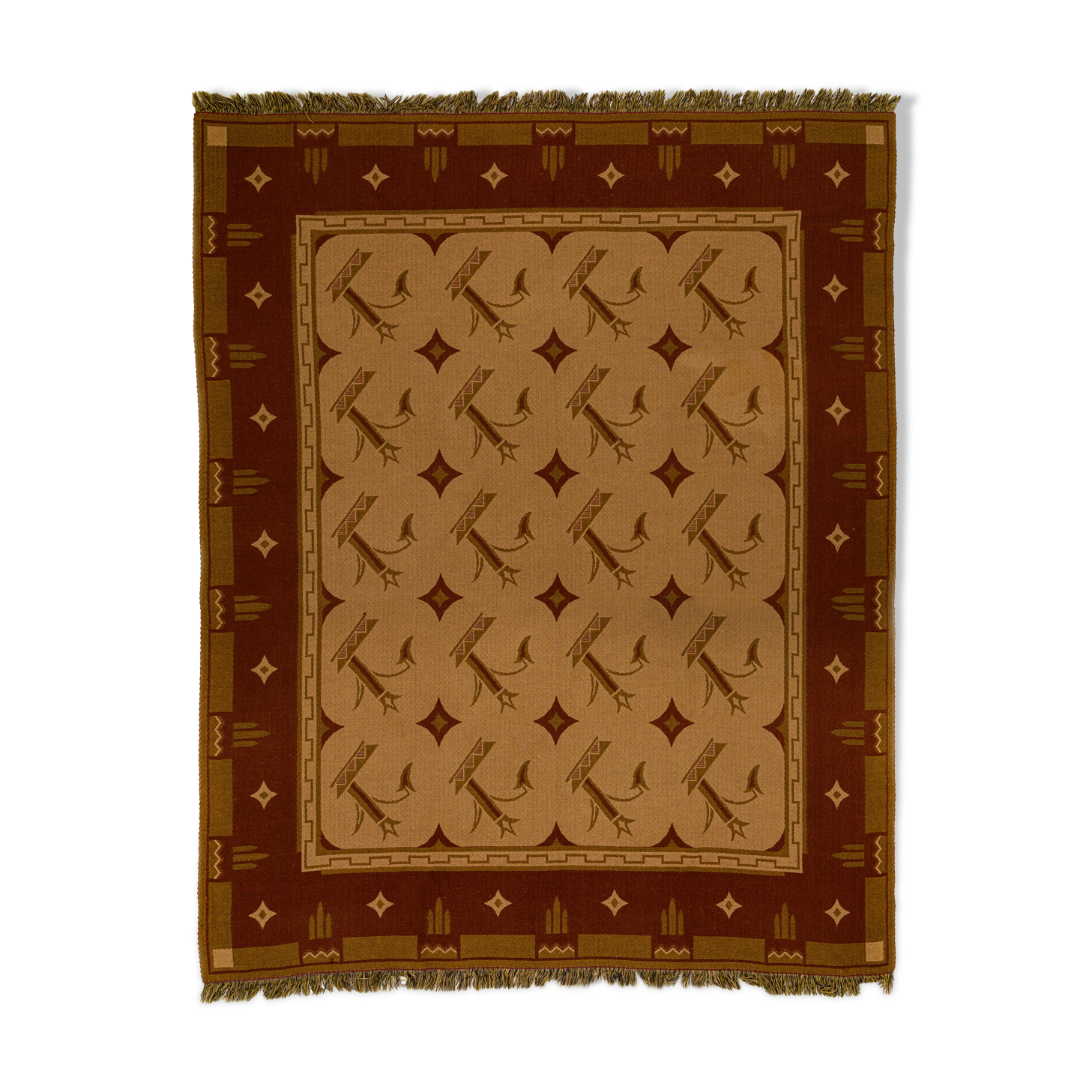 Scandinavian art deco/funkis rug by Greta Gahn. 316 x 263 cm (124 x 104 in).